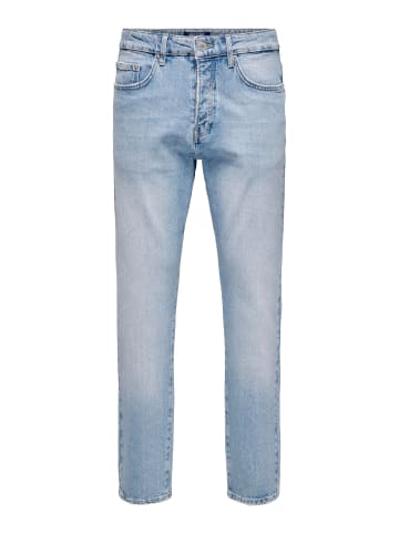 Only&Sons Regular Denim Pants mit Rissen 5-Pocket Jeans Hose in Hellblau