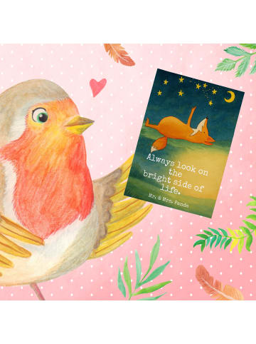 Mr. & Mrs. Panda Beileidskarte Fuchs Sterne Design mit Spruch in Weiß