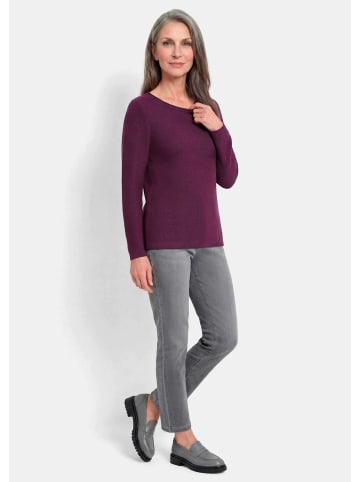 GOLDNER Strickpullover mit U-Boot-Ausschnitt in beere