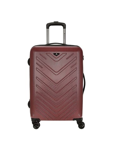 Check.In Mailand - 4-Rollen-Trolley 65 cm (rot) in rot