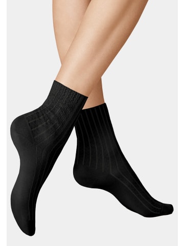 Kunert Socken Zigzag Fashion in Black