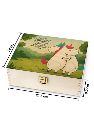 Mr. & Mrs. Panda Teeaufbewahrung Einhörner Umarmen Design mit Sp... in Weiß