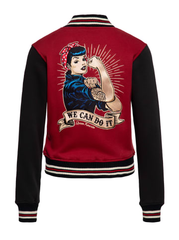 Queen Kerosin Queen Kerosin College Jacke We Can Do It in rot