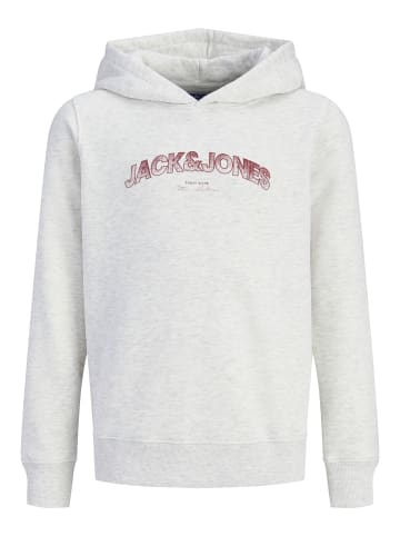 JACK & JONES Junior Kapuzenpullover in White Melange
