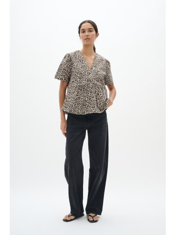 InWear Kurzarm-Bluse DabneyIW Gerade Passform in Classic Leopard