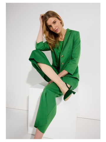 More & More taillierter, schmaler 3/4 Arm Blazer in green