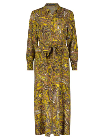 Betty Barclay Hemdblusenkleid mit Bindegürtel in Brown/Yellow