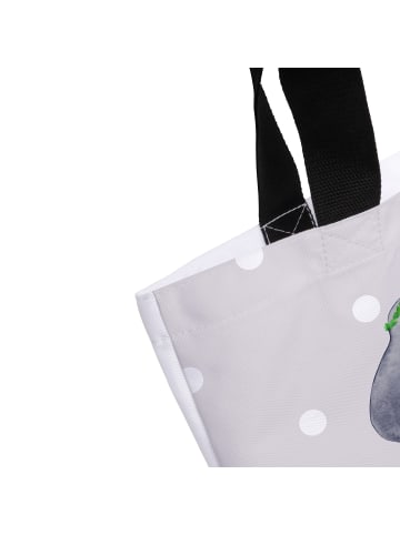 Mr. & Mrs. Panda Tasche Pinguin mit Kind mit Spruch in Grau Pastell