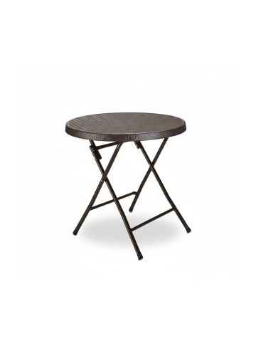 relaxdays Gartentisch Bastian in Braun - (H)74 x ø80 cm