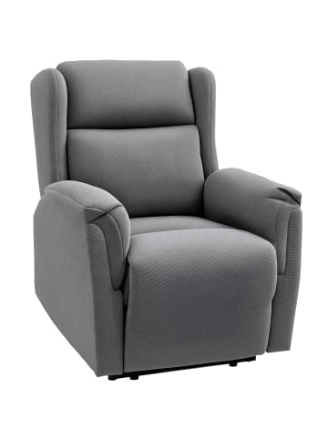 HOMCOM Fernsehsessel mit Liegefunktion in Dunkelgrau 94L x 80B x 101H cm