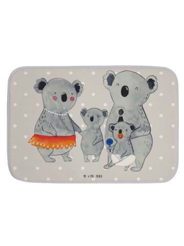 Mr. & Mrs. Panda Duschvorleger Koala Familie ohne Spruch in Grau Pastell