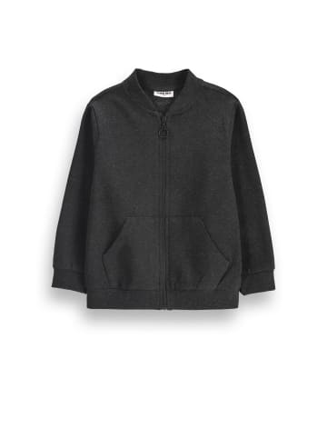 MOKIDA Oversize-Kapuzenjacke mit Reißverschluss in schwarzgrau