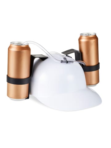 relaxdays 4 x Trinkhelm in Weiß