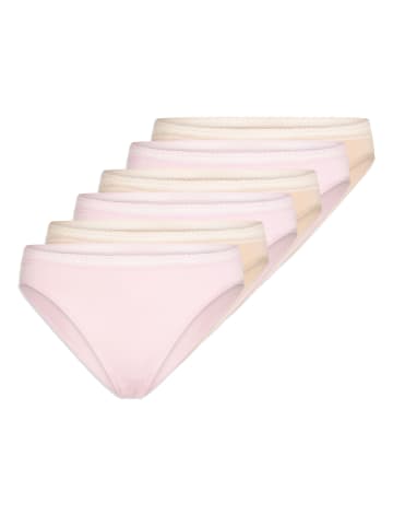 Schiesser Rio Slip Cotton Lace in Rosa / Beige