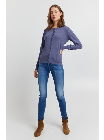 Pulz Strickjacke PZSARA Regular fit in Blue Granite Melange