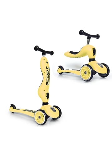 Scoot & Ride Scoot&Ride Highwaykick 1 Rutscherfahrzeug inkl. Helm - Farbe: Steel - Farbe: Lemon