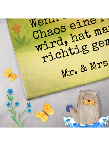 Mr. & Mrs. Panda Gästehandtücher Avocado Pärchen Design mit Spruch in Weiß