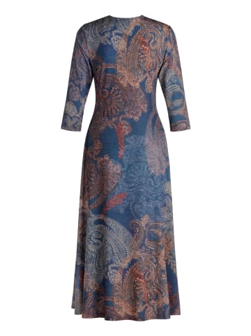 Betty Barclay Midikleid mit Raffung in Blau/Rot