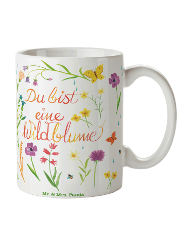 Mr. & Mrs. Panda Henkelpott Du bist eine Wildblume mit Spruch in Bunt