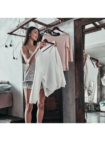 relaxdays 60x Kleiderbügel in Braun