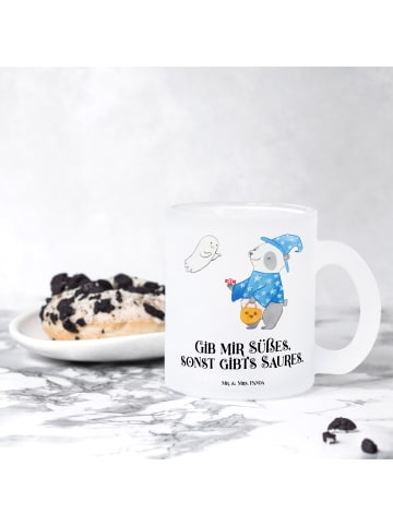 Mr. & Mrs. Panda Glühweintasse Panda Zauberer mit Spruch in Transparent