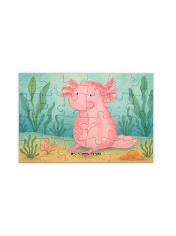 Mr. & Mrs. Panda Puzzle Axolotl Niedlich Design ohne Spruch in Weiß