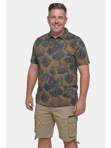 Men Plus Poloshirt in braun