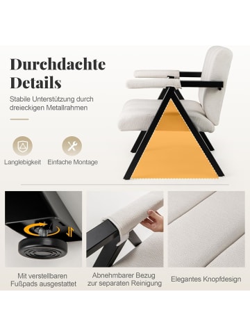 COSTWAY Sessel Wohnzimmer in Beige