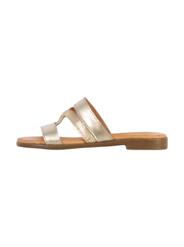 Divine Factory Lederpantoletten Alenoa Gold