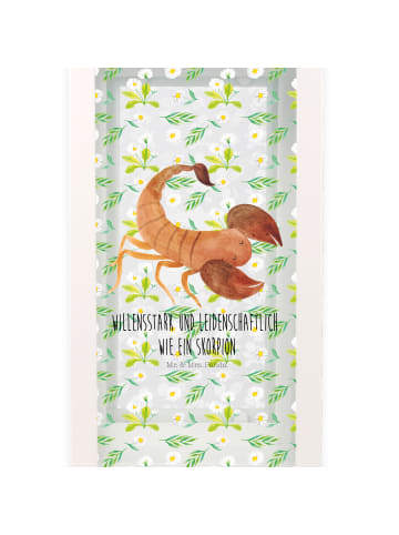 Mr. & Mrs. Panda Windlicht Sternzeichen Skorpion mit Spruch in Transparent