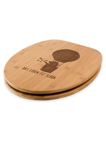 Mr. & Mrs. Panda Toilettendeckel Igel im Heißluftballon mit Spruch in Transparent