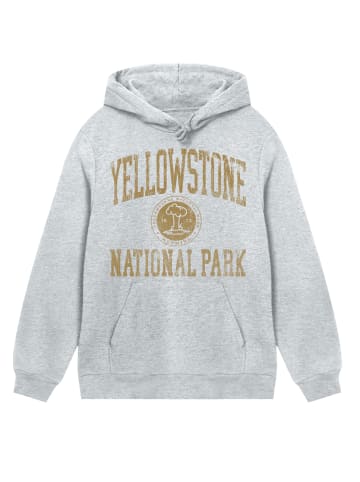 F4NT4STIC Hoodie US National Parks Yellowstone Wyoming in grau meliert