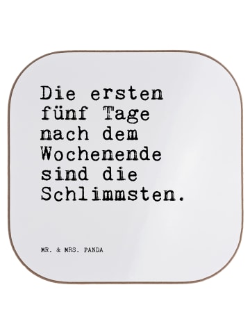 Mr. & Mrs. Panda Untersetzer Tasse Die ersten fünf Tage... mit S... in Weiß