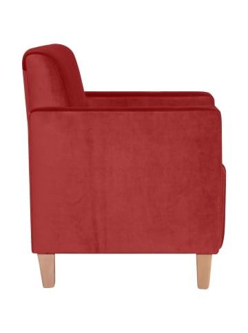 58 aufm Kessel SESSEL Karol Bezug Samtvelours Buche natur / ziegel