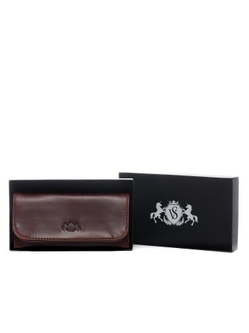 SID & VAIN Leder-Tabaketui echt Leder Tabekbeutel groß | Ledertasche braun TONY in braun