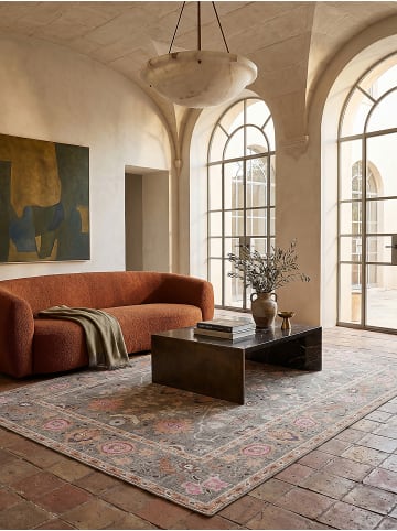 KADIMA DESIGN Teppich Flachgewebe Pflegeleicht HURST Orientalisch Floral in Multicolor-Rosa