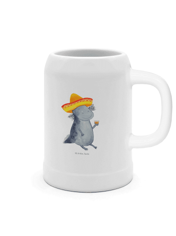Mr. & Mrs. Panda Bierkrug Axolotl Tequila ohne Spruch in Weiß