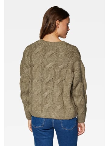 Mavi Jeans Strick Struktur Pullover Langarm Basic V NECK SWEATER in Braun