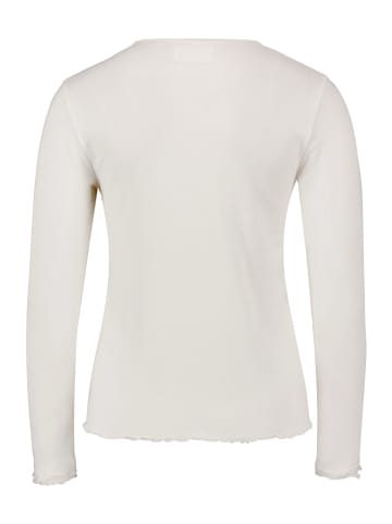 Langarm-Shirt mit Kragen in White Swan