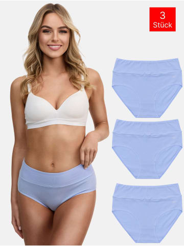 Tazzio 3er-Set: Taillenslips "F920" in Blau