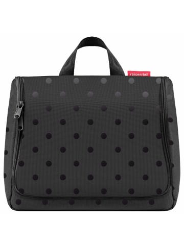 Reisenthel cosmetics toiletbag XL - Kulturbeutel 28 cm (leo vanilla) in glossy dots black