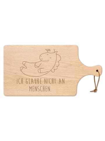 Mr. & Mrs. Panda Holzbrett Einhorn Wolke 7 mit Spruch in Transparent