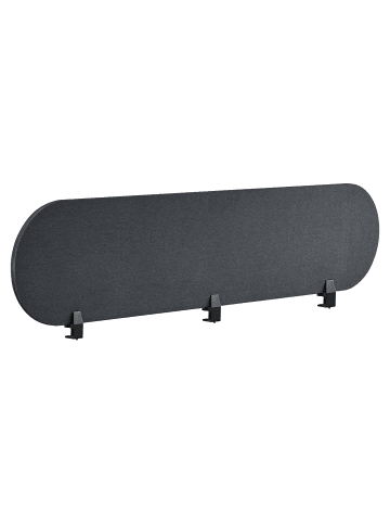 Beliani Schreibtischtrennwand SPARKY in Grau - (W) 180 x (H) 40 x (L) 2 cm