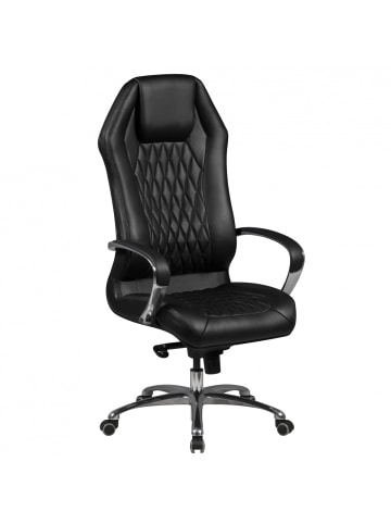 KADIMA DESIGN Bürostuhl MONTEREY Echt-Leder Schreibtischstuhl 120KG in Schwarz