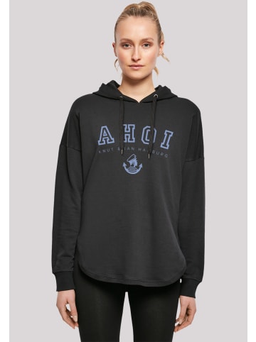 F4NT4STIC Oversized Hoodie Oversized Hoodie Ahoi Knut & Jan Hamburg in schwarz