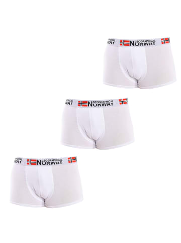Geographical Norway 3er-Set: Boxershorts in White