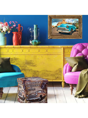 relaxdays Sitzhocker London in Weiß - (B)38 x (H)38 x (T)38 cm