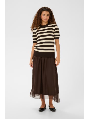 SAINT TROPEZ Strickpullover MilaSZ Gerade Passform in Molé Brown Rice Block Stripe