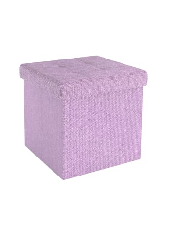 Intirilife Faltbare Sitzhocker 30x30x30 cm in LOTUS ROSA