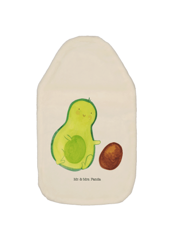 Mr. & Mrs. Panda Wärmflasche Avocado Kern rollt ohne Spruch in Weiß